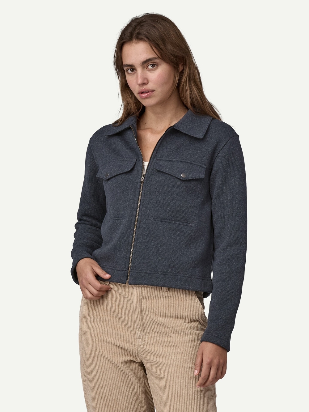 Patagonia Women's Better Sweater Zippered Chore Jacket XL Pitch Blue